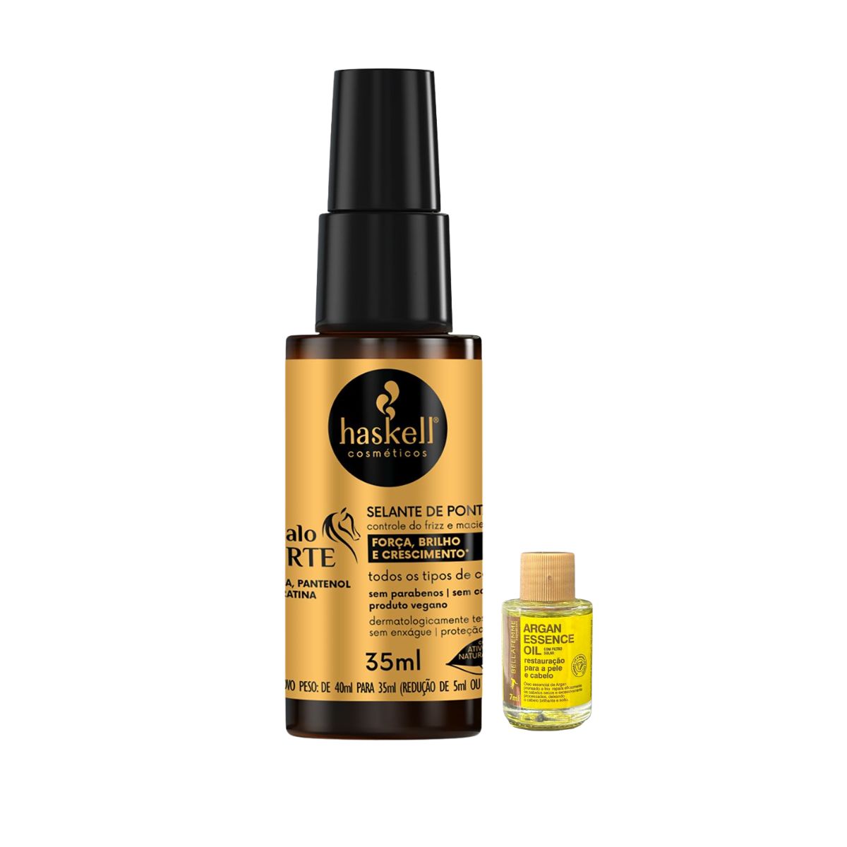KIT SELANTE DE PONTAS CAVALO FORTE HASKELL 35ML + ÓLEO 7ML