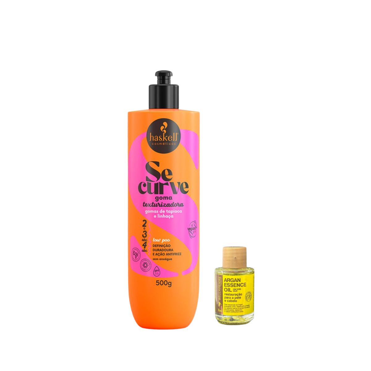 GOMA TEXTURIZADORA SE CURVE HASKELL 500G COM ÓLEO BELLA FEMME 7ML