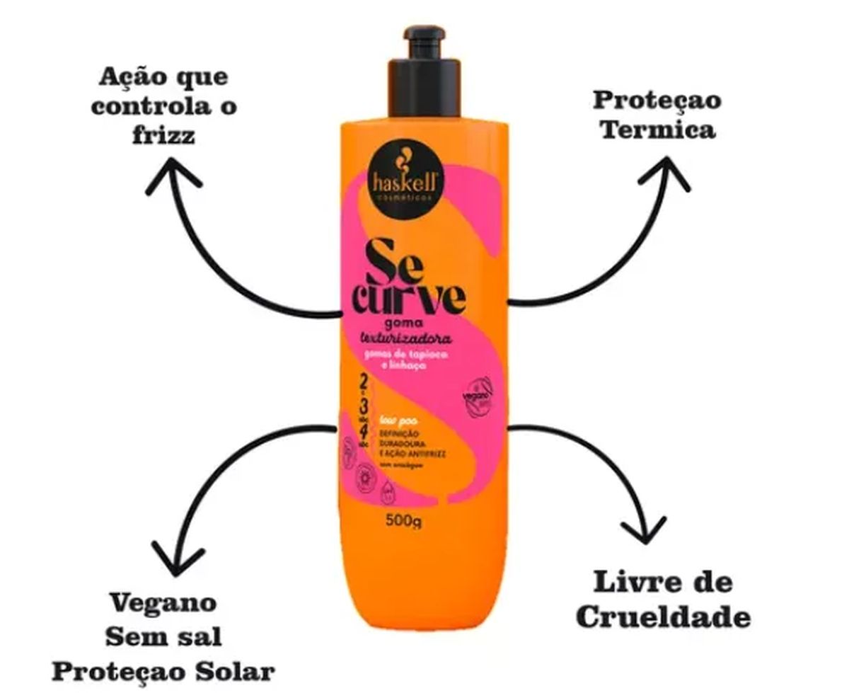 GOMA TEXTURIZADORA SE CURVE HASKELL 500G COM ÓLEO BELLA FEMME 7ML
