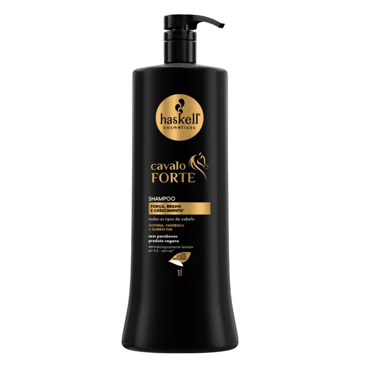SHAMPOO CAVALO FORTE HASKELL 1L COM ÓLEO BELLA FEMME 7ML