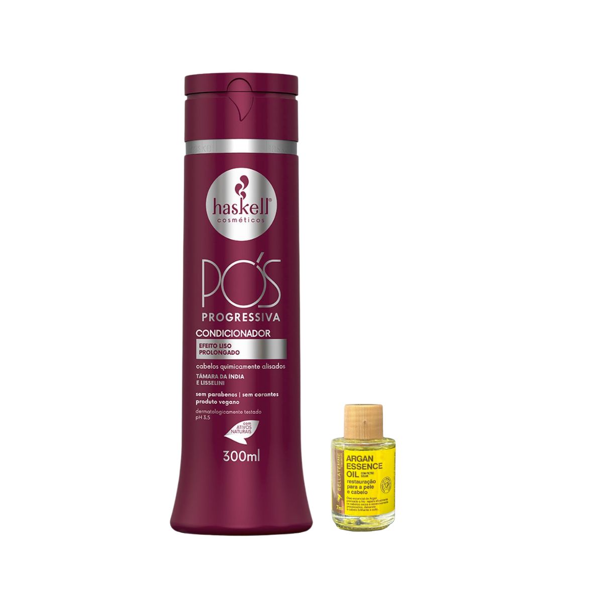 CONDICIONADOR PÓS PROGRESSIVA HASKELL 300ML COM ÓLEO BELLA FEMME 7ML