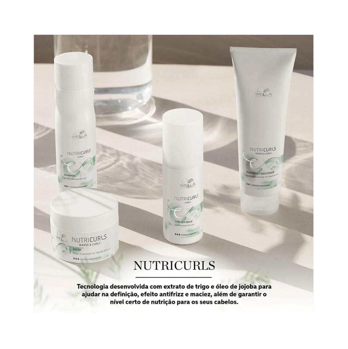 KIT NUTRICURLS WELLA SHAMPOO 250ML + CONDICIONADOR 200ML + MÁSCARA 150ML