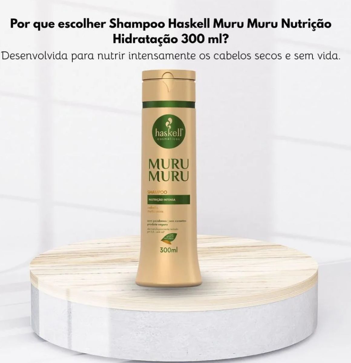 SHAMPOO MURUMURU HASKELL 300ML COM ÓLEO BELLA FEMME 7ML