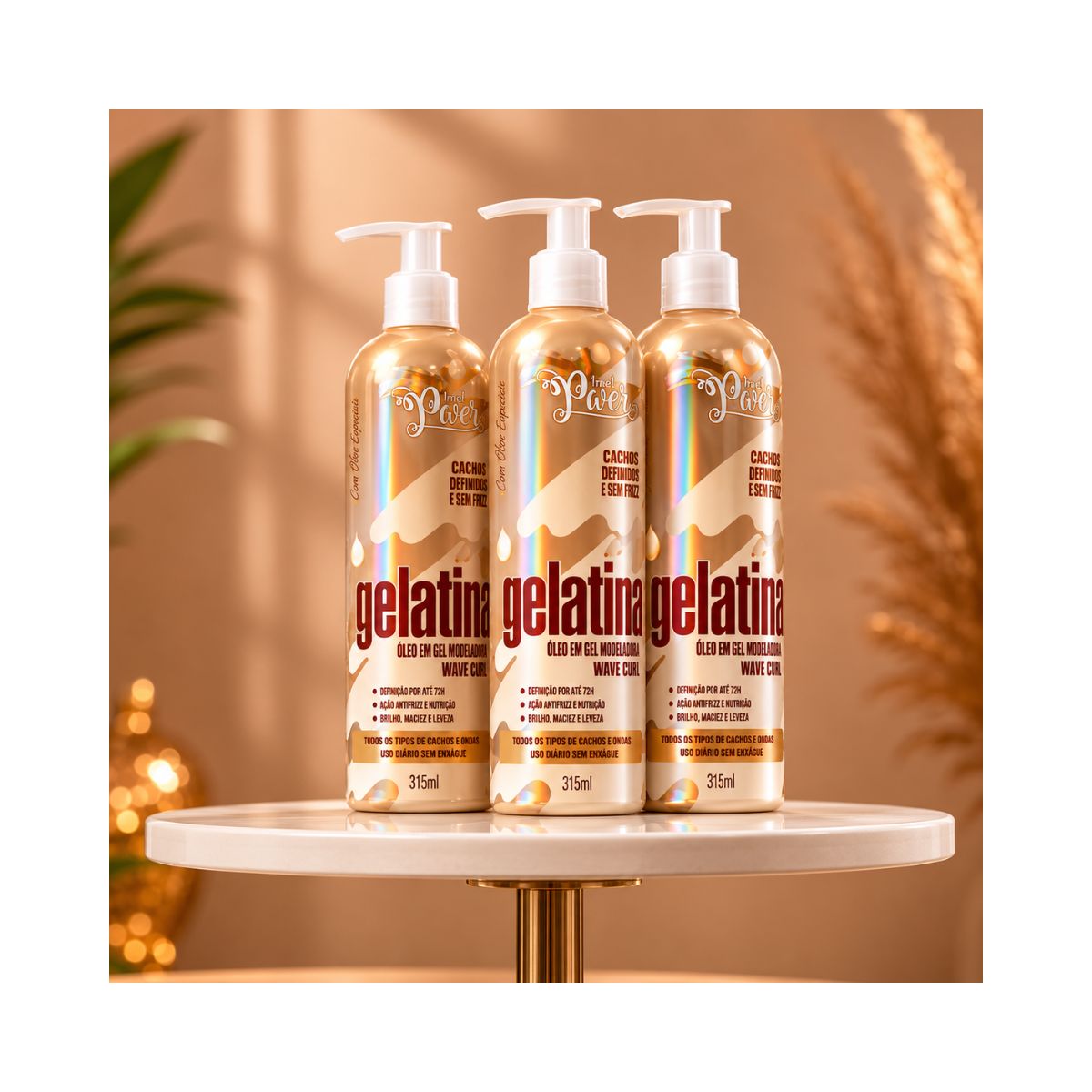GELATINA ÓLEO EM GEL BAUNILHA VANILLA GELATINE SOUL POWER 315ML
