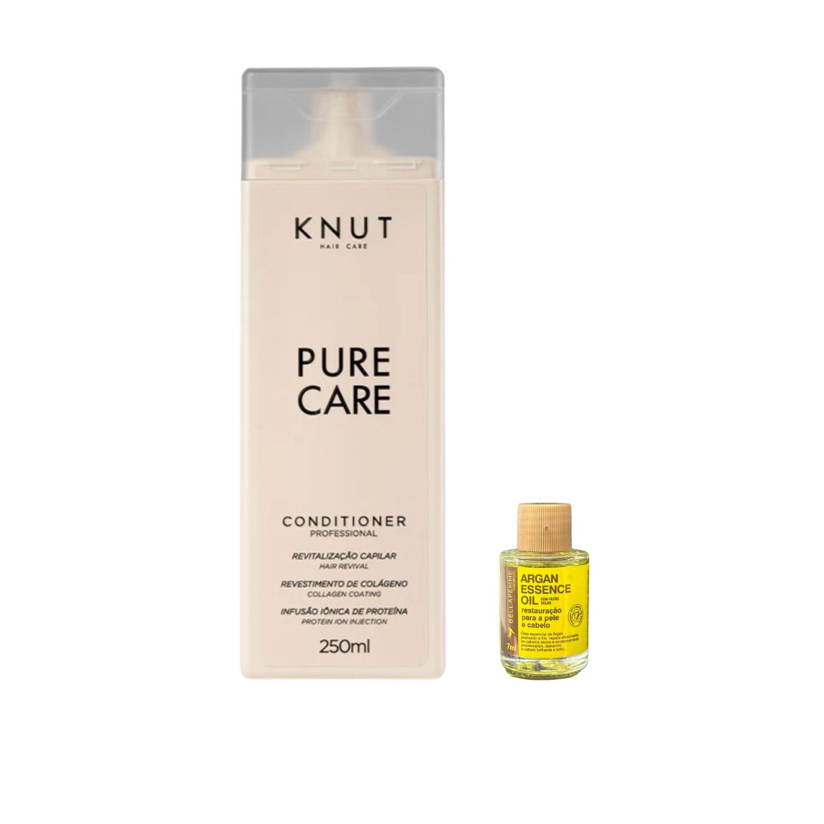 KIT KNUT CONDICIONADOR PURE CARE 250ML COM ÓLEO 7ML