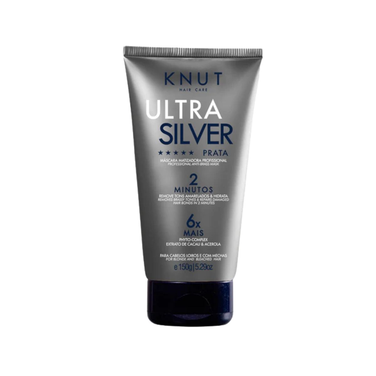 KIT KNUT MÁSCARA ULTRA SILVER PLATINUM 150G COM ÓLEO 7ML