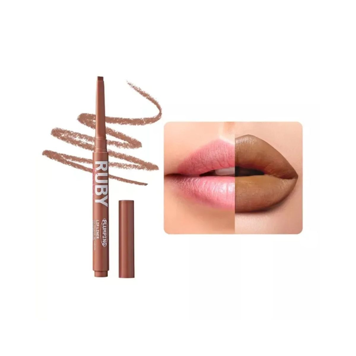 LAPISEIRA LABIAL PLUMPING LIP LINER NUDE BEIGE RUBY KISSES