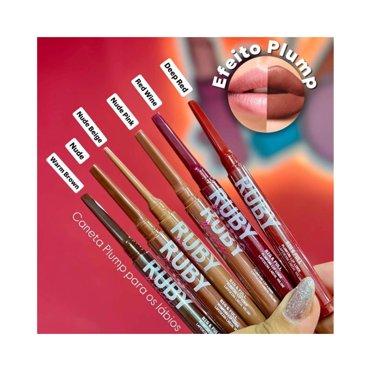 LAPISEIRA LABIAL PLUMPING LIP LINER NUDE PINK RUBY KISSES