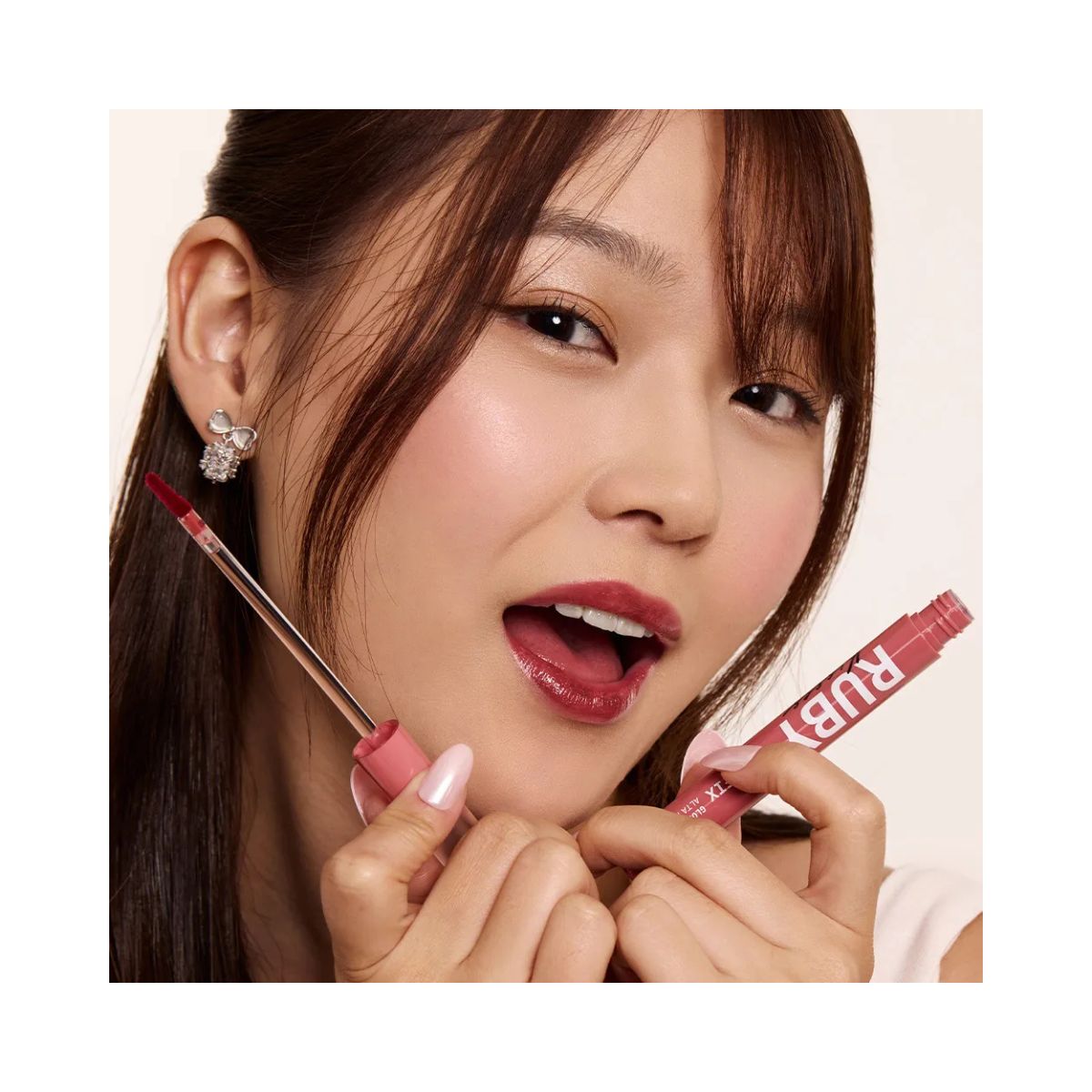 LIP FIX GLOSSY TINT LOVELY PINK RUBY KISSES