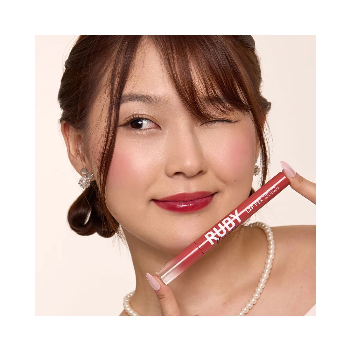 LIP FIX GLOSSY TINT CORAL DREAM RUBY KISSES