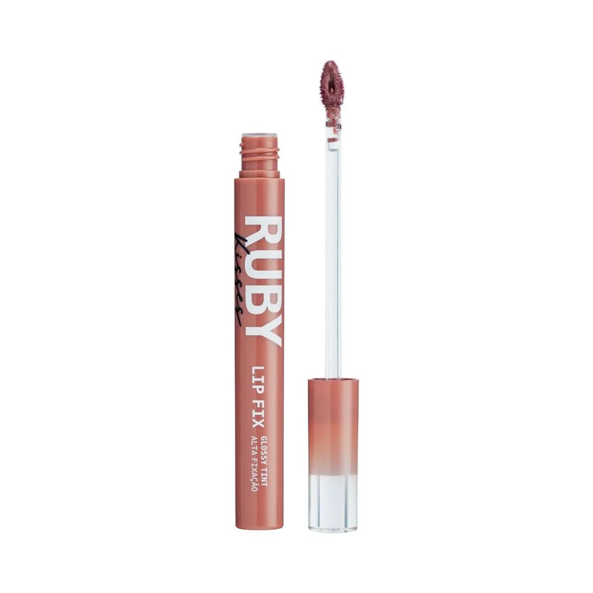 LIP FIX GLOSSY TINT ROSY BROWN RUBY KISSES