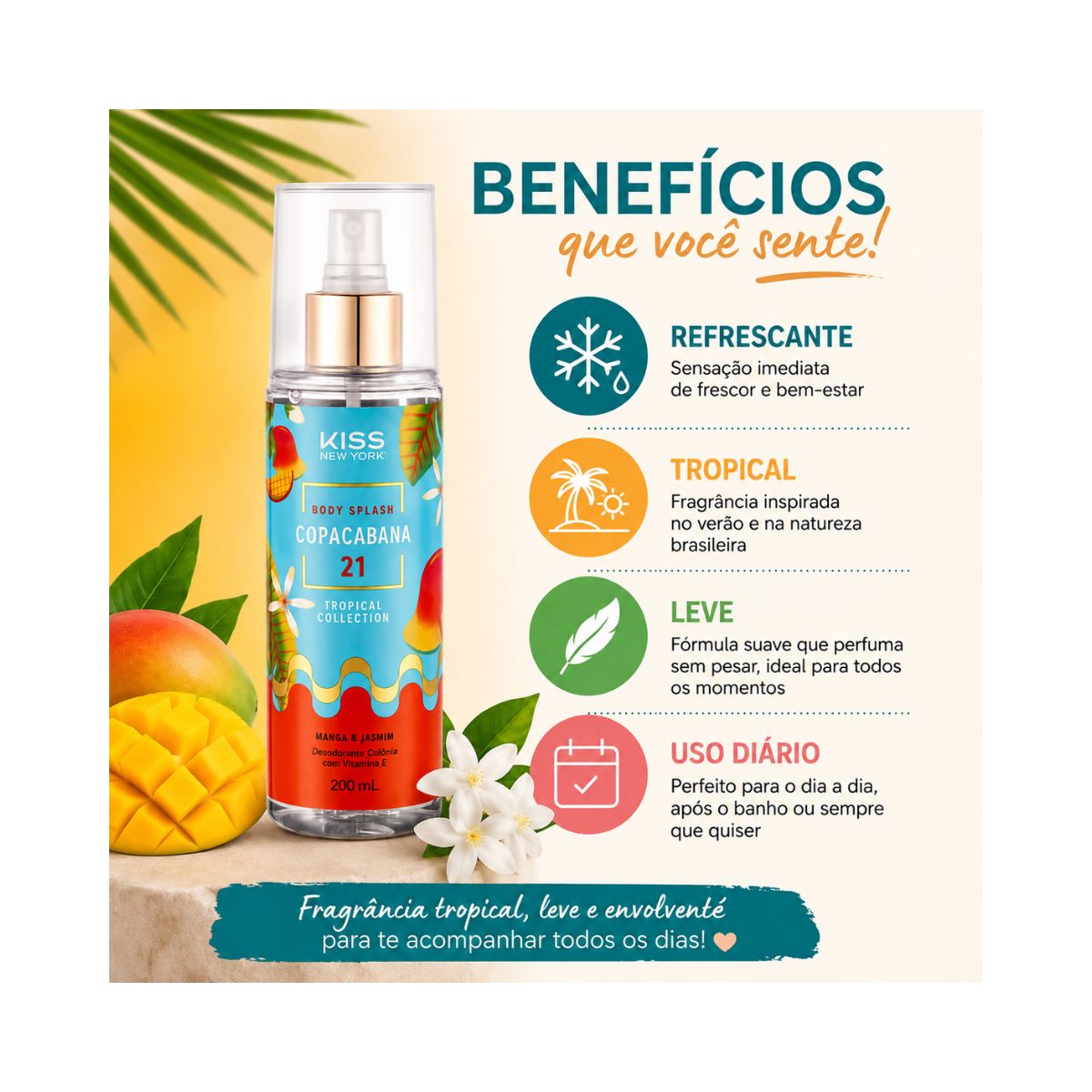 BODY SPLASH TROPICAL COPACABANA 21 KISS NEW YORK