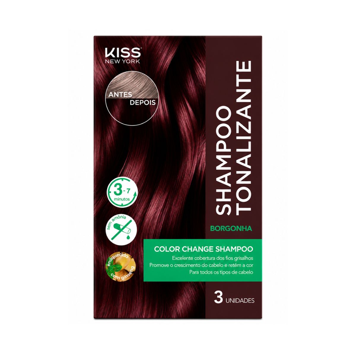SHAMPOO TONALIZANTE COLOR CHANGE BORGONHA KISS NEW YORK