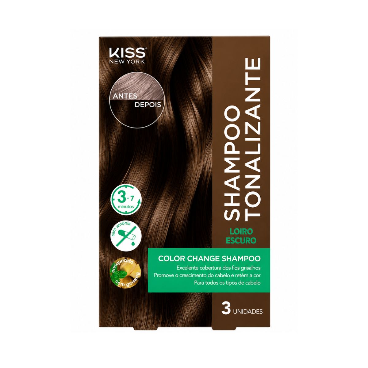 SHAMPOO TONALIZANTE COLOR CHANGE LOIRO ESCURO KISS NEW YORK