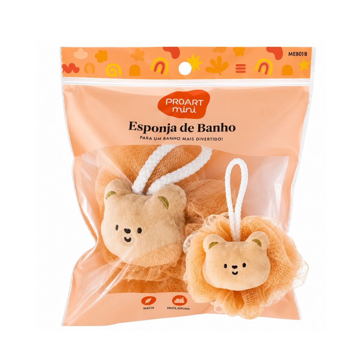 MINI ESPONJA INFANTIL PARA BANHO BEAR PROART
