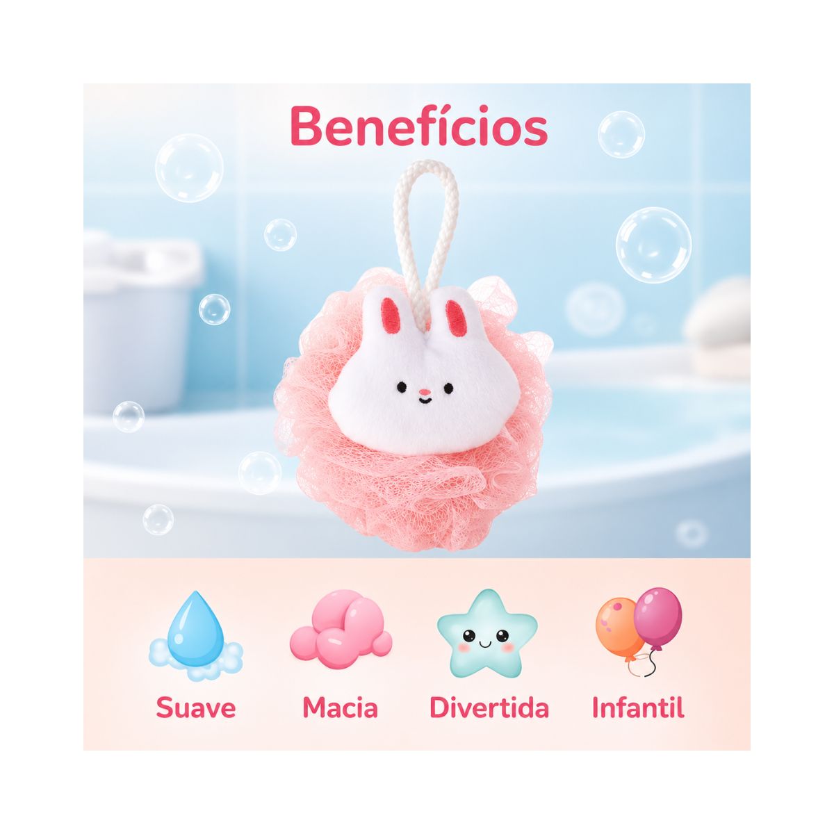 MINI ESPONJA INFANTIL PARA BANHO BUNNY PROART
