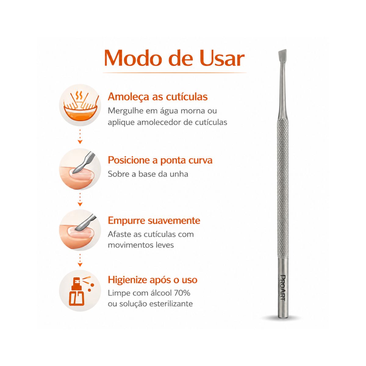 EMPURRADOR DE CUTÍCULA PROART