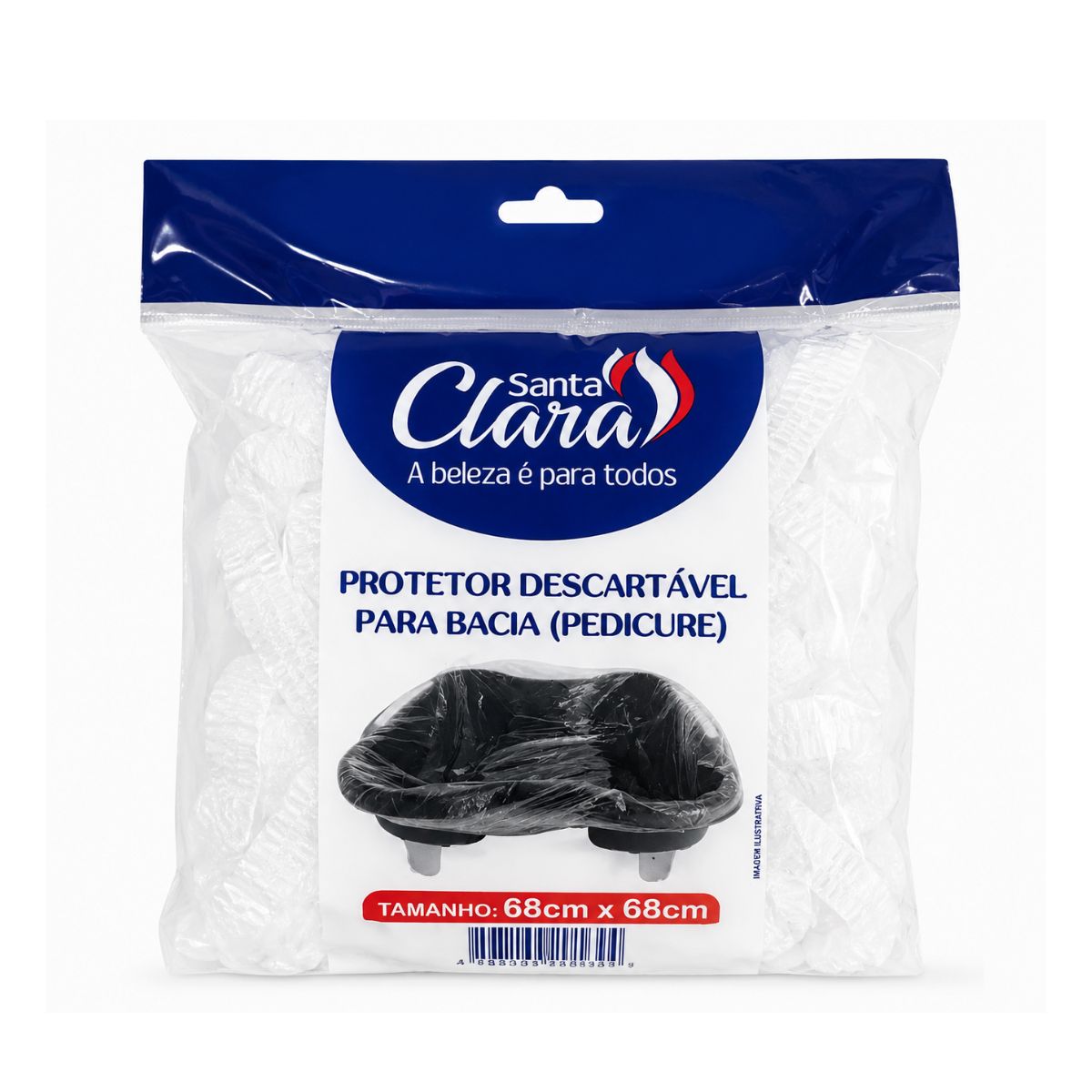 PROTETOR PARA BACIA PEDICURE COM 12 UNIDADES SANTA CLARA
