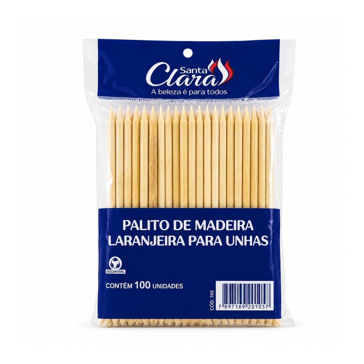 PALITO LARANJEIRA PARA UNHA COM 100 UNIDADES