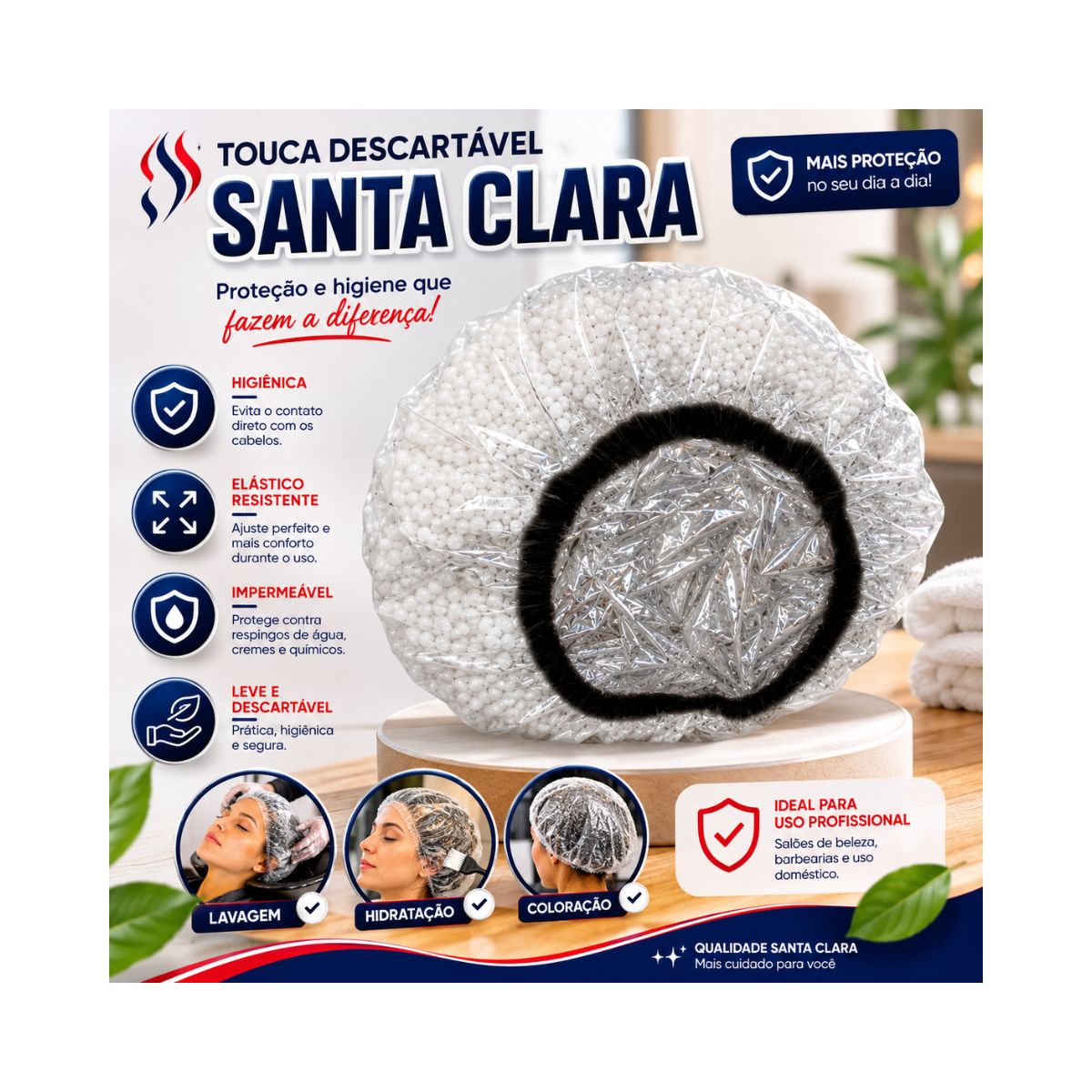 TOUCA METALIZADA COM ISOPOR SANTA CLARA