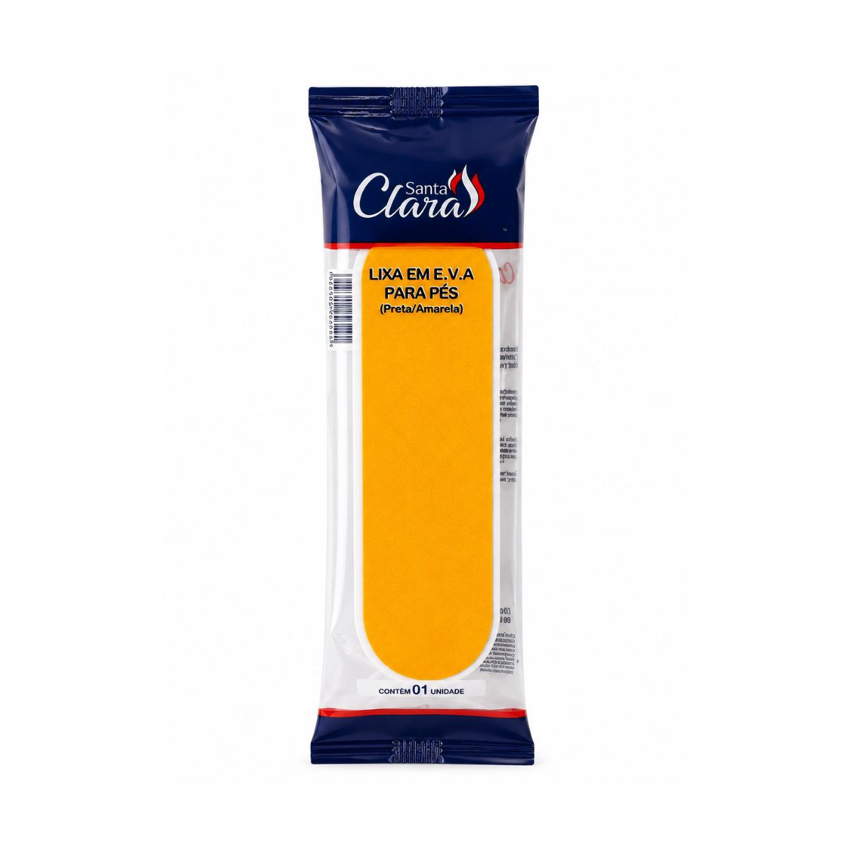 LIXA E.V.A PRETO COM AMARELO PARA OS PÉS