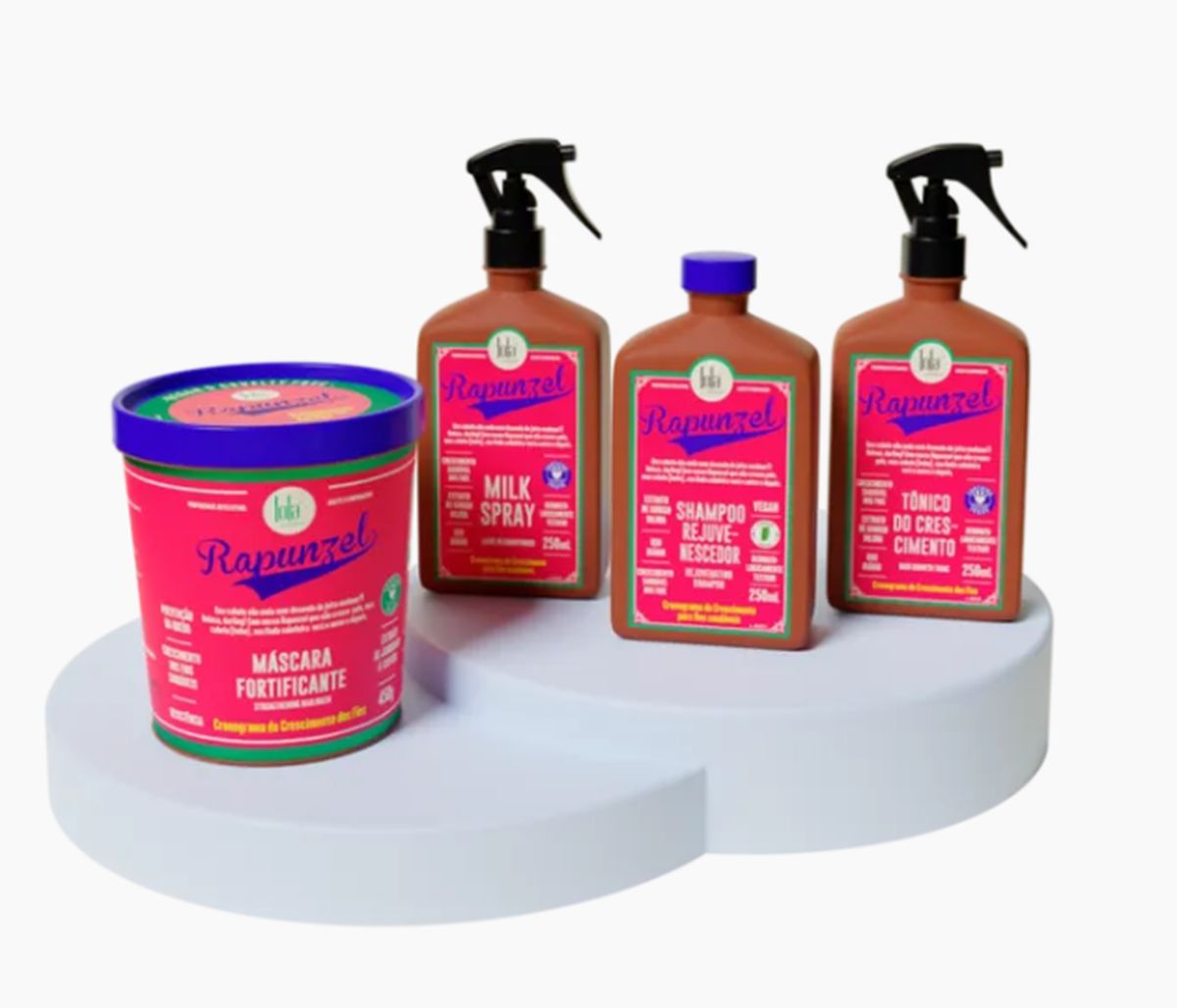 TÔNICO DE CRESCIMENTO RAPUNZEL LOLA COSMETICS 250ML COM ACESSÓRIO SORTIDO