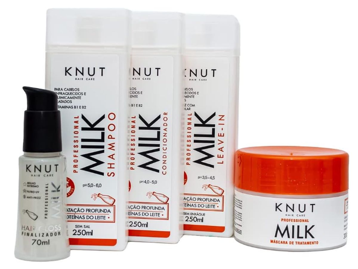 KIT KNUT SHAMPOO MILK 250ML COM ÓLEO 7ML