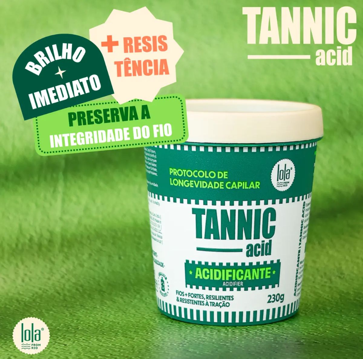 ACIDIFICANTE LOLA FROM RIO TANNIC ACID 230ML COM ACESSÓRIO SORTIDO
