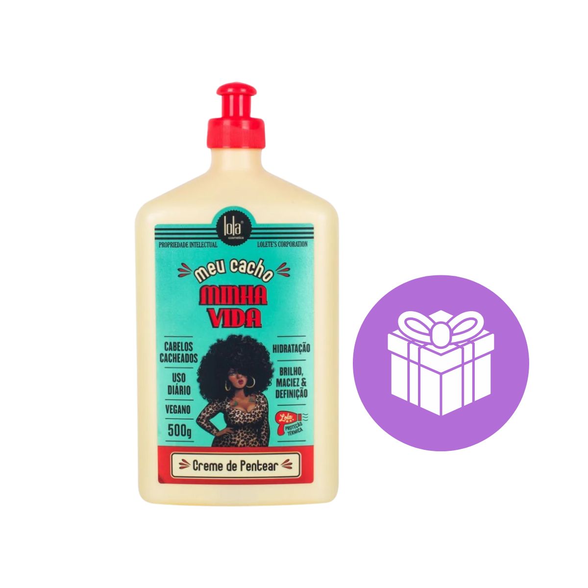 CREME DE PENTEAR MEU CACHO MINHA VIDA LOLA COSMETICS 500G COM ACESSÓRIO SORTIDO