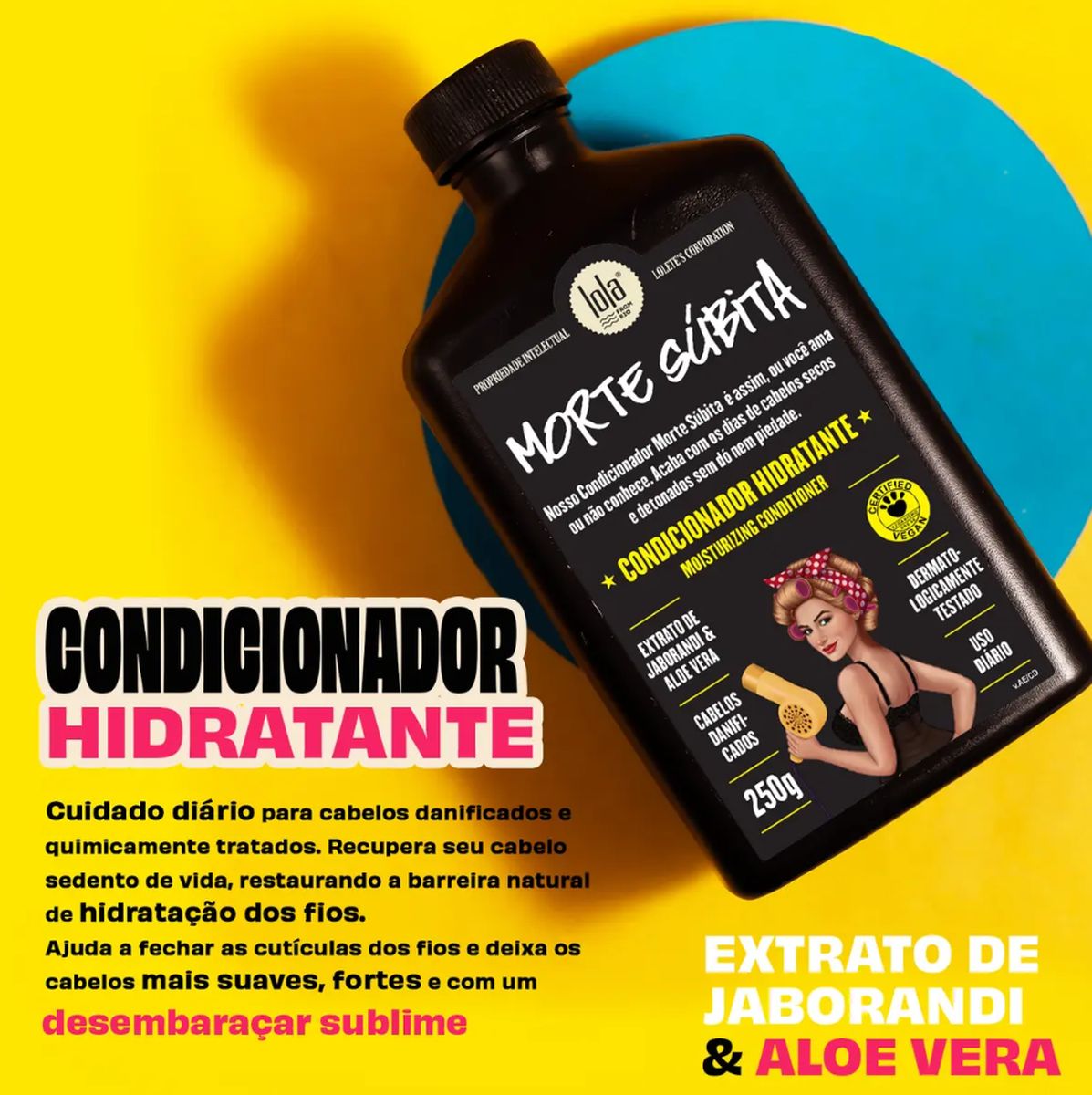 CONDICIONADOR MORTE SÚBITA LOLA COSMETICS 250ML COM ACESSÓRIO SORTIDO