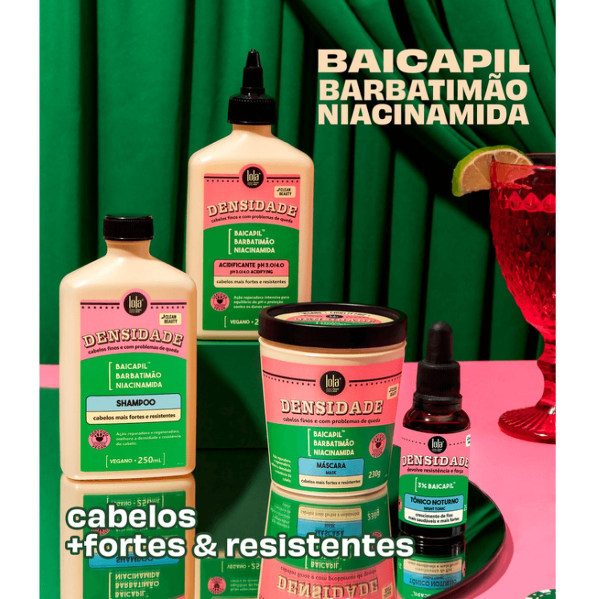 MÁSCARA DENSIDADE LOLA COSMETICS 230G COM ACESSÓRIO SORTIDO