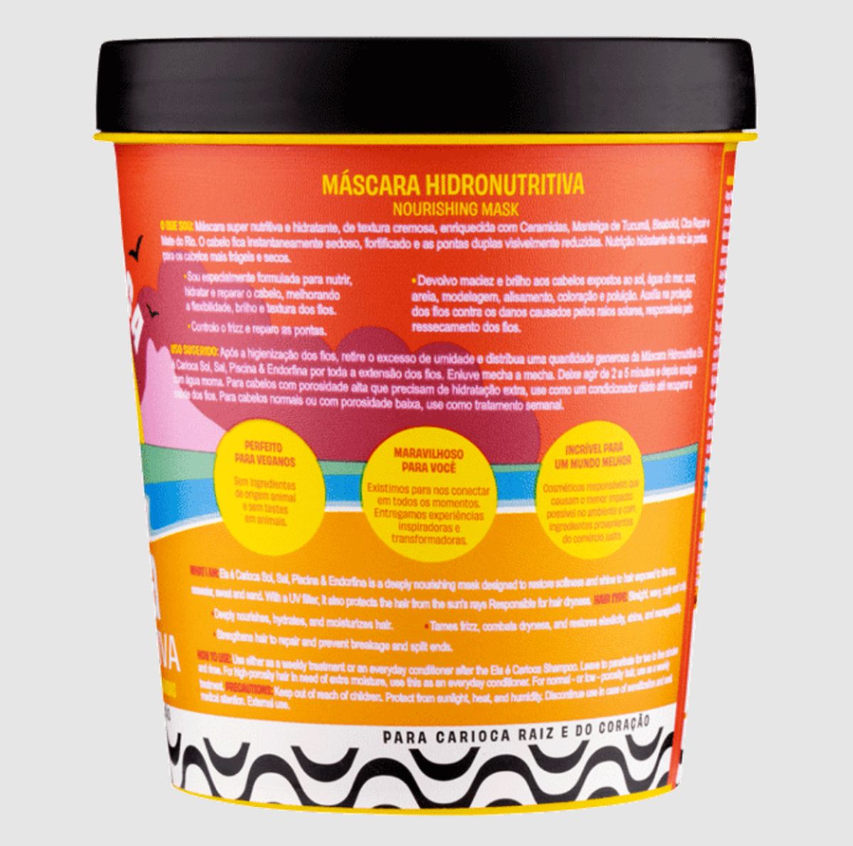 MÁSCARA HIDRONUTRITIVA ELA É CARIOCA LOLA COSMETICS 450G COM ACESSÓRIO SORTIDO