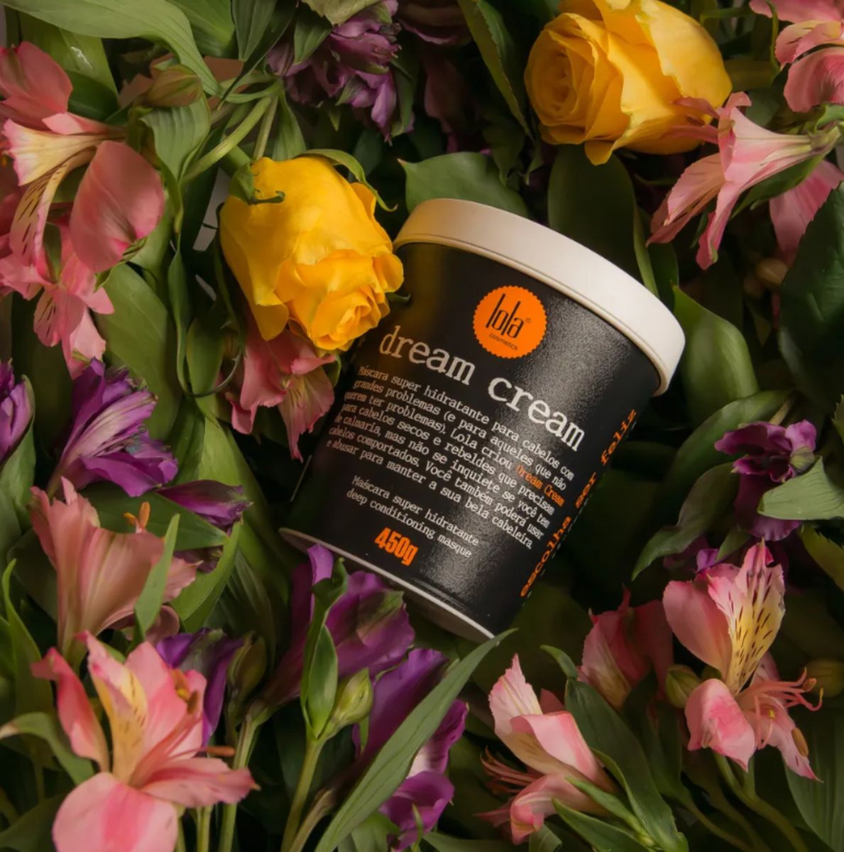 MÁSCARA HIDRATAÇÂO DREAM CREAM LOLA COSMETICS 200G COM ACESSÓRIO SORTIDO