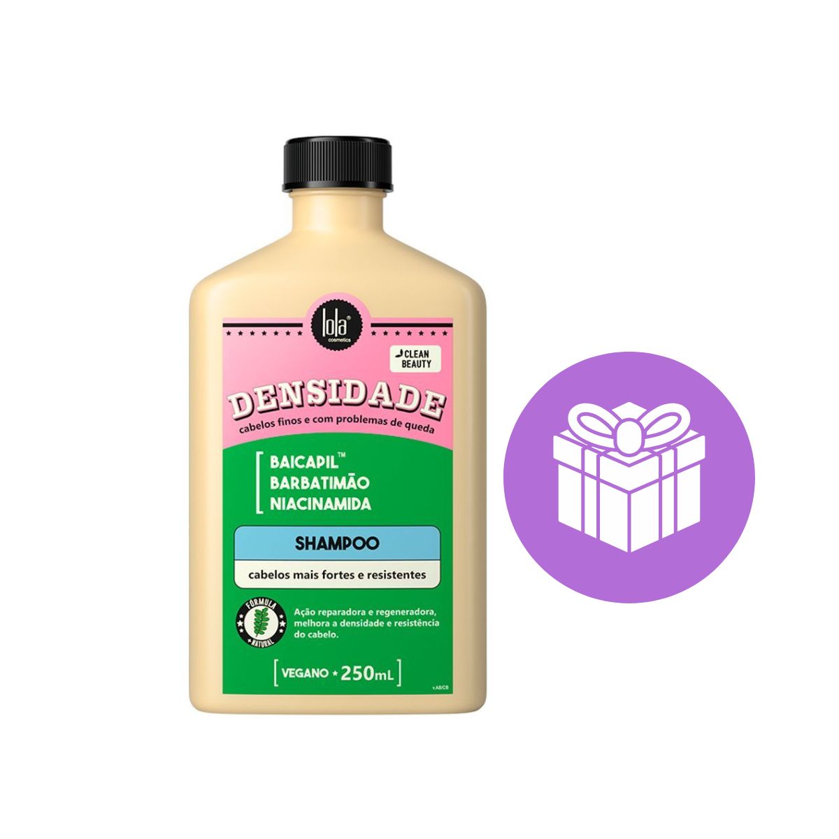 SHAMPOO DENSIDADE LOLA COSMETICS 250ML COM ACESSÓRIO SORTIDO