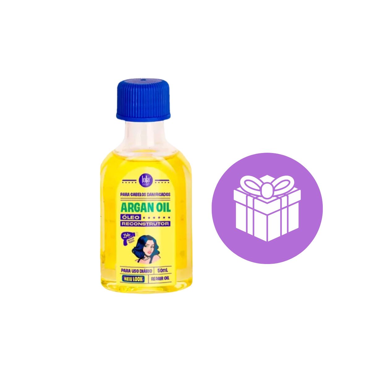 ÓLEO DE ARGAN LOLA COSMETICS 50ML COM ACESSÓRIO SORTIDO