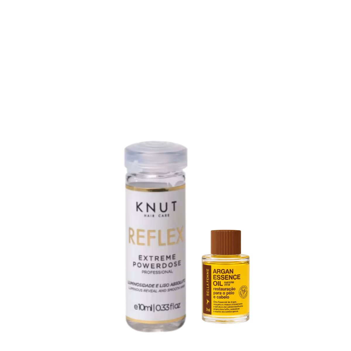 KIT KNUT AMPOLA CAPILAR EXTREME POWERDOSE REFLEX 10ML COM ÓLEO