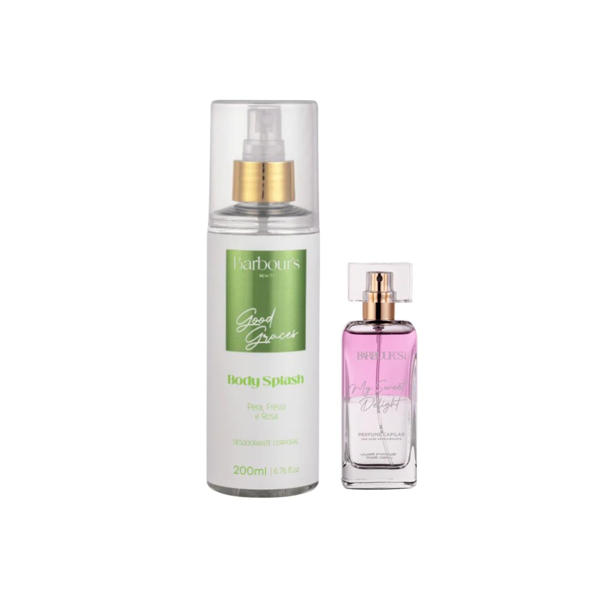 KIT BODY SPLASH GOOD GRACES BARBOURS 200ML COM PERFUME CAPILAR MY SWEET DELIGHT 