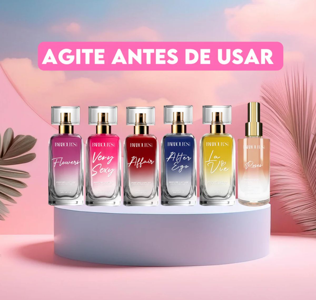 KIT BODY SPLASH ROSES BARBOURS 200ML COM PERFUME CAPILAR VERY SEXY BARBOURS 50ML
