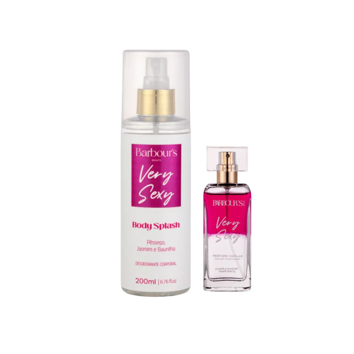 KIT BODY SPLASH VERY SEXY BARBOURS 200ML COM PERFUME CAPILAR VERY SEXY BARBOURS 