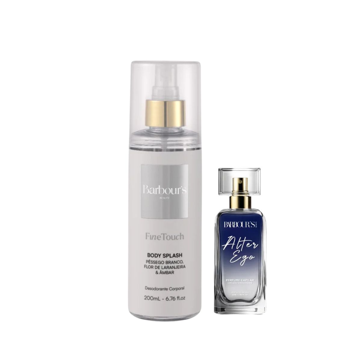 KIT BODY SPLASH FINE TOUCH BARBOURS 200ML COM PERFUME CAPILAR ALTER EGO BARBOURS
