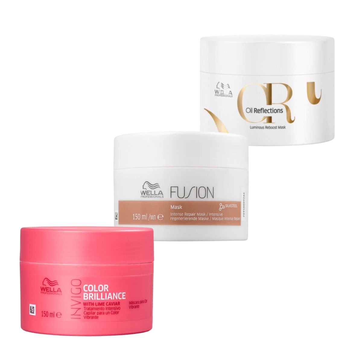 KIT WELLA NOVO MÁSCARA COLOR BRILLIANCE + OIL REFLECTIONS + FUSION 150ML
