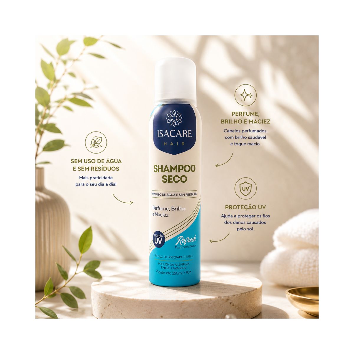SHAMPOO A SECO REFRESH ISACARE 150ML