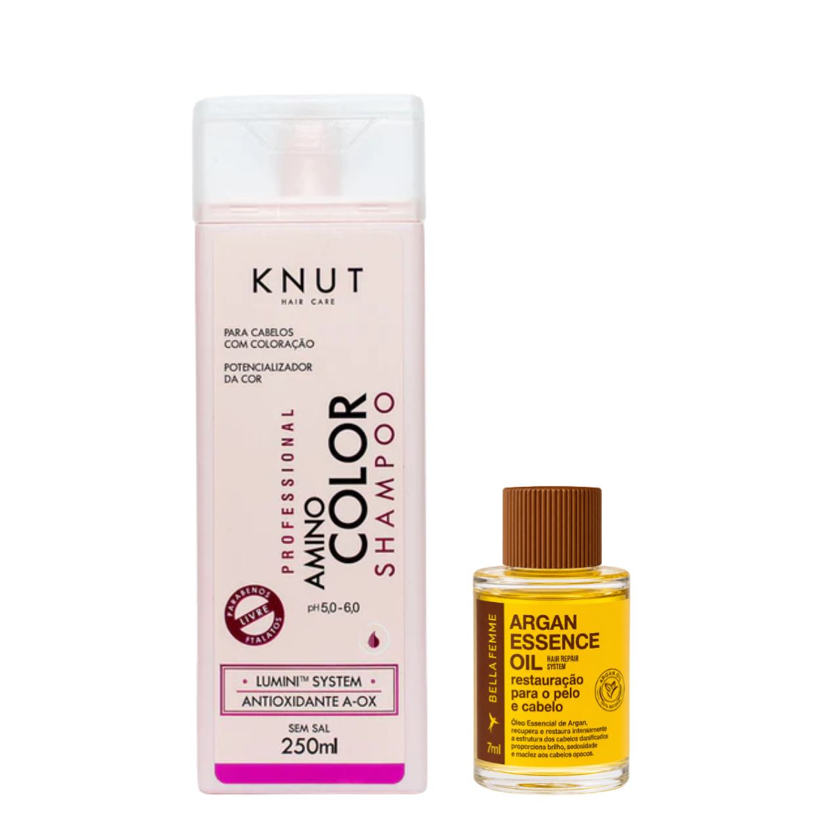 KIT KNUT SHAMPOO AMINO COLOR 250ML COM ÓLEO