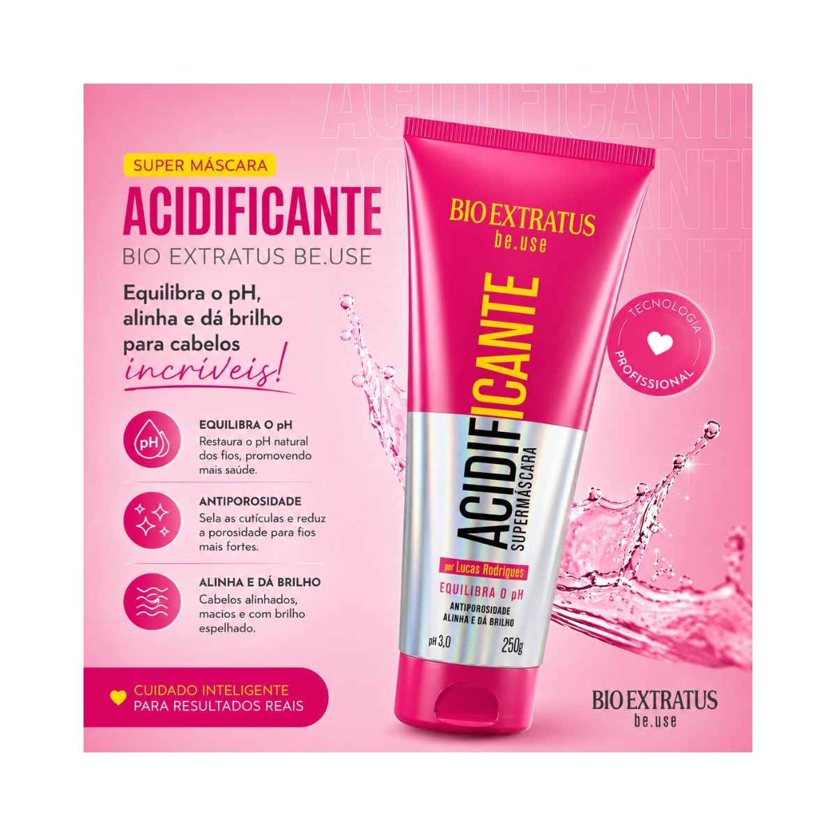 MÁSCARA ACIDIFICANTE BE.USE BIO EXTRATUS 250G