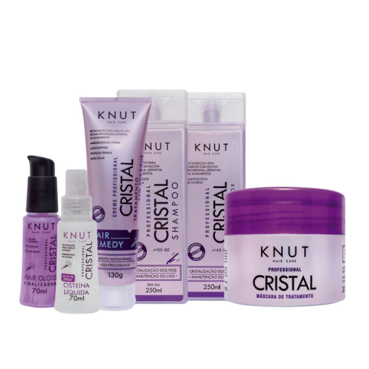 KIT KNUT LEAVE-IN CRISTAL KNUT 70ML COM ÓLEO 7ML
