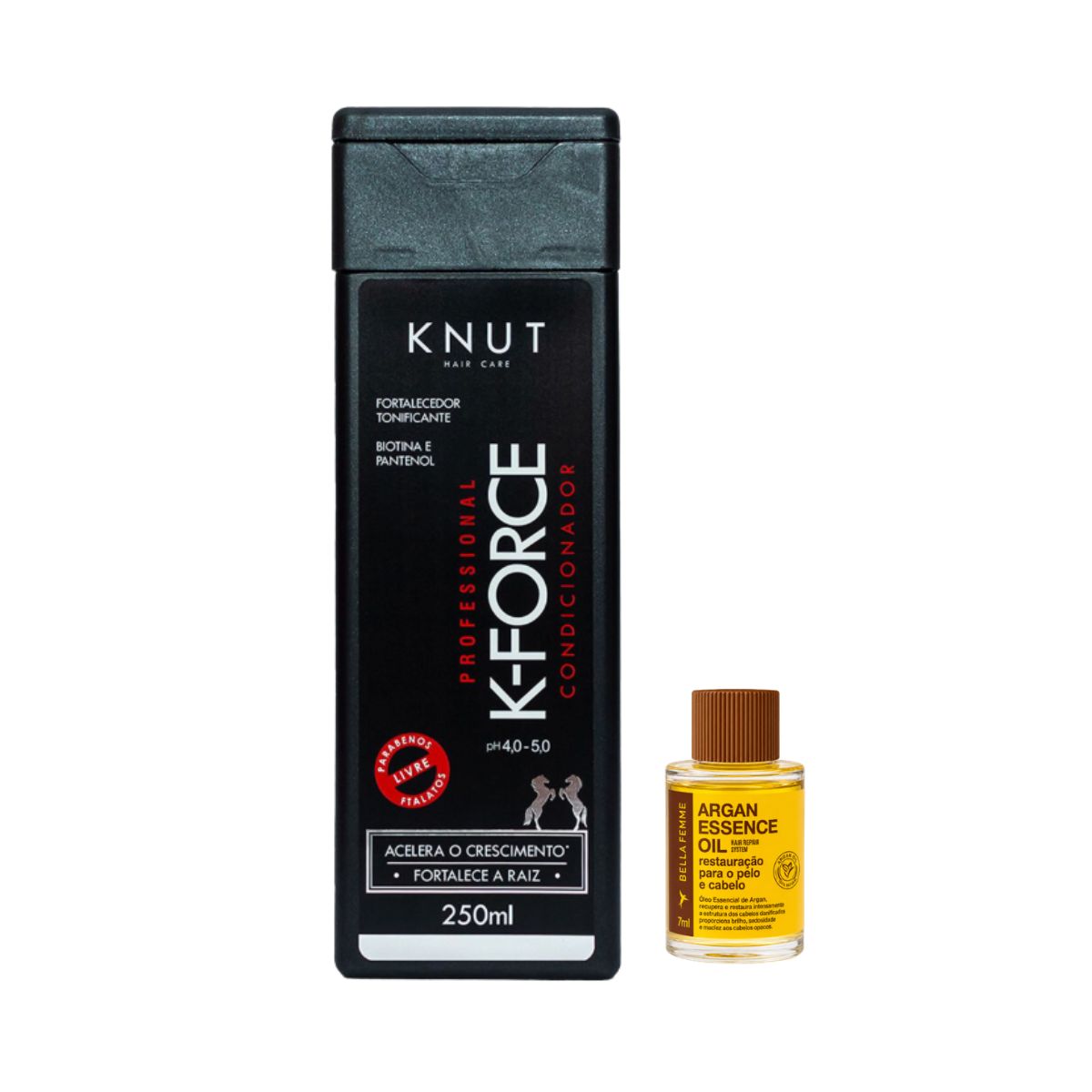 KIT KNUT CONDICIONADOR K-FORCE KNUT 250ML COM ÓLEO 7ML