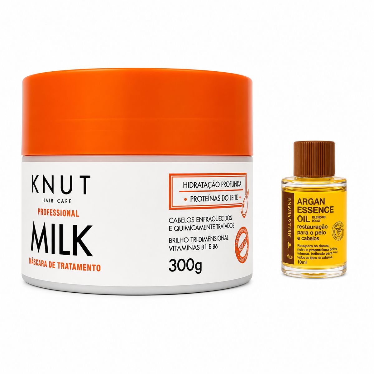 KIT KNUT MÁSCARA MILK KNUT 300G COM ÓLEO 7ML