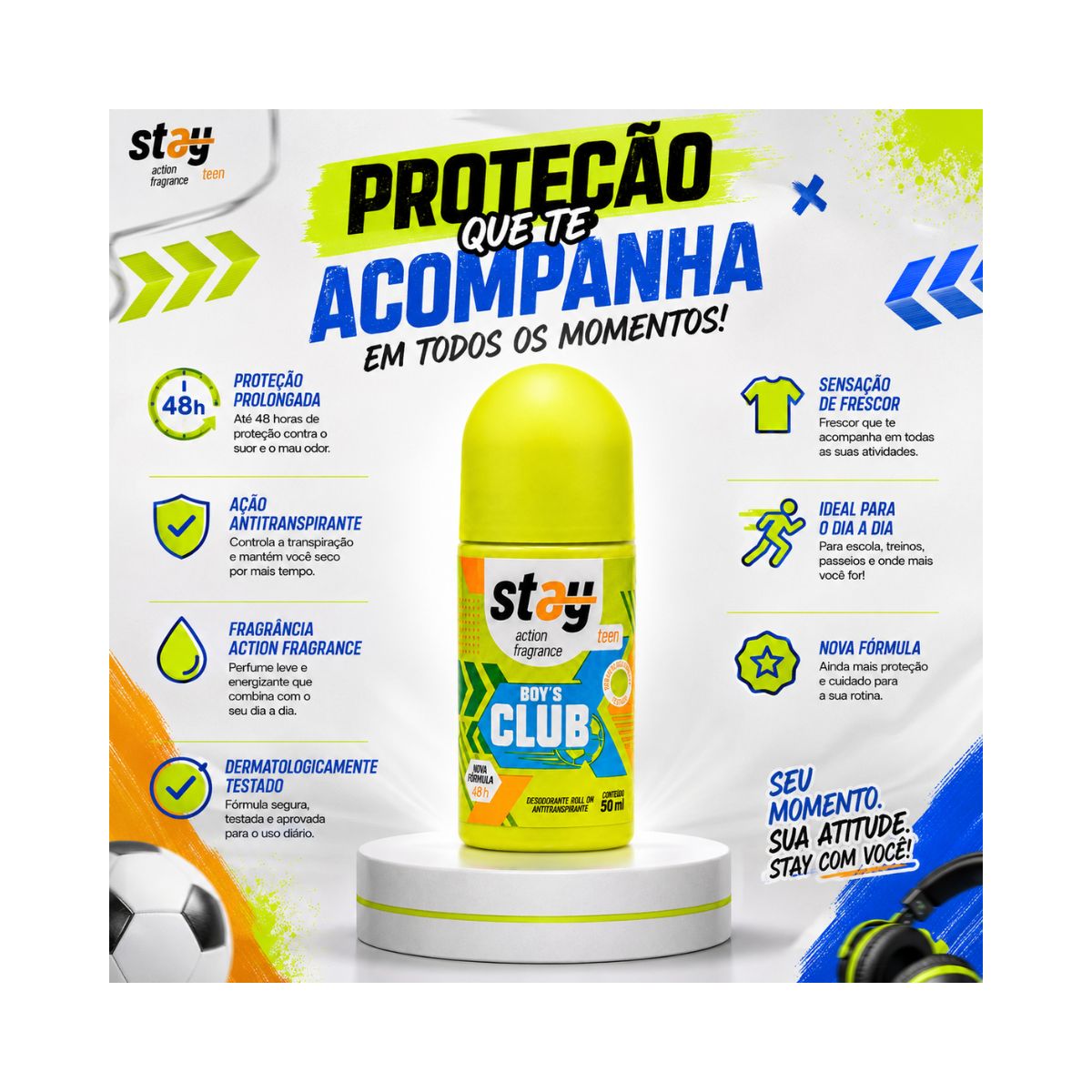 DESODORANTE ROLLON TEEN BOYS CLUB STAY 50ML