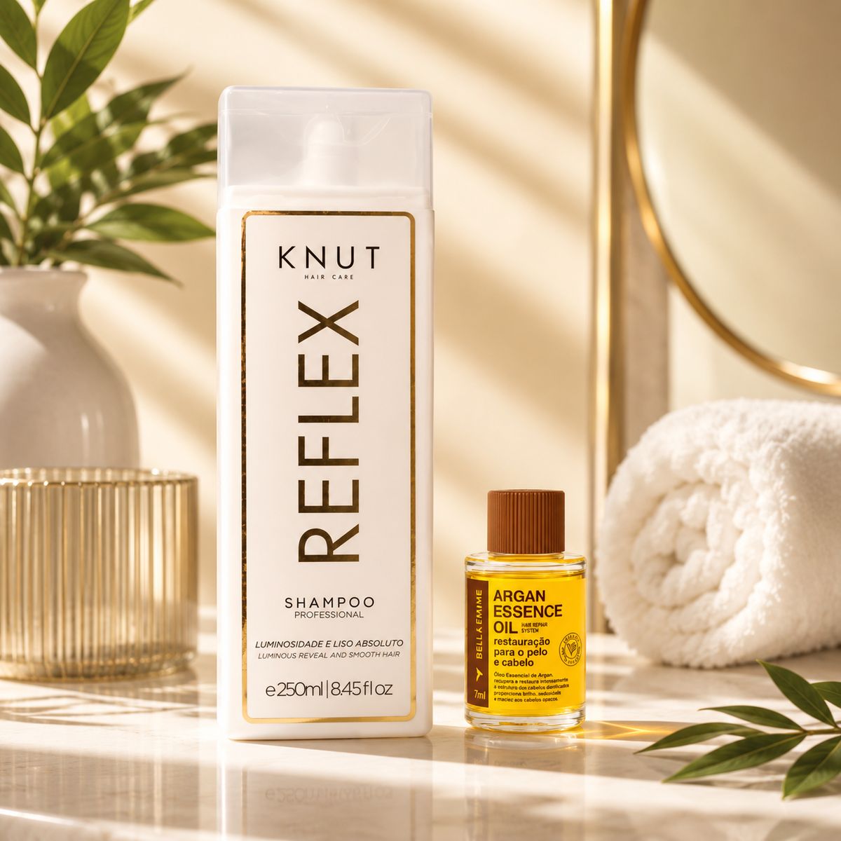 KIT KNUT SHAMPOO REFLEX KNUT 250ML COM ÓLEO 7ML