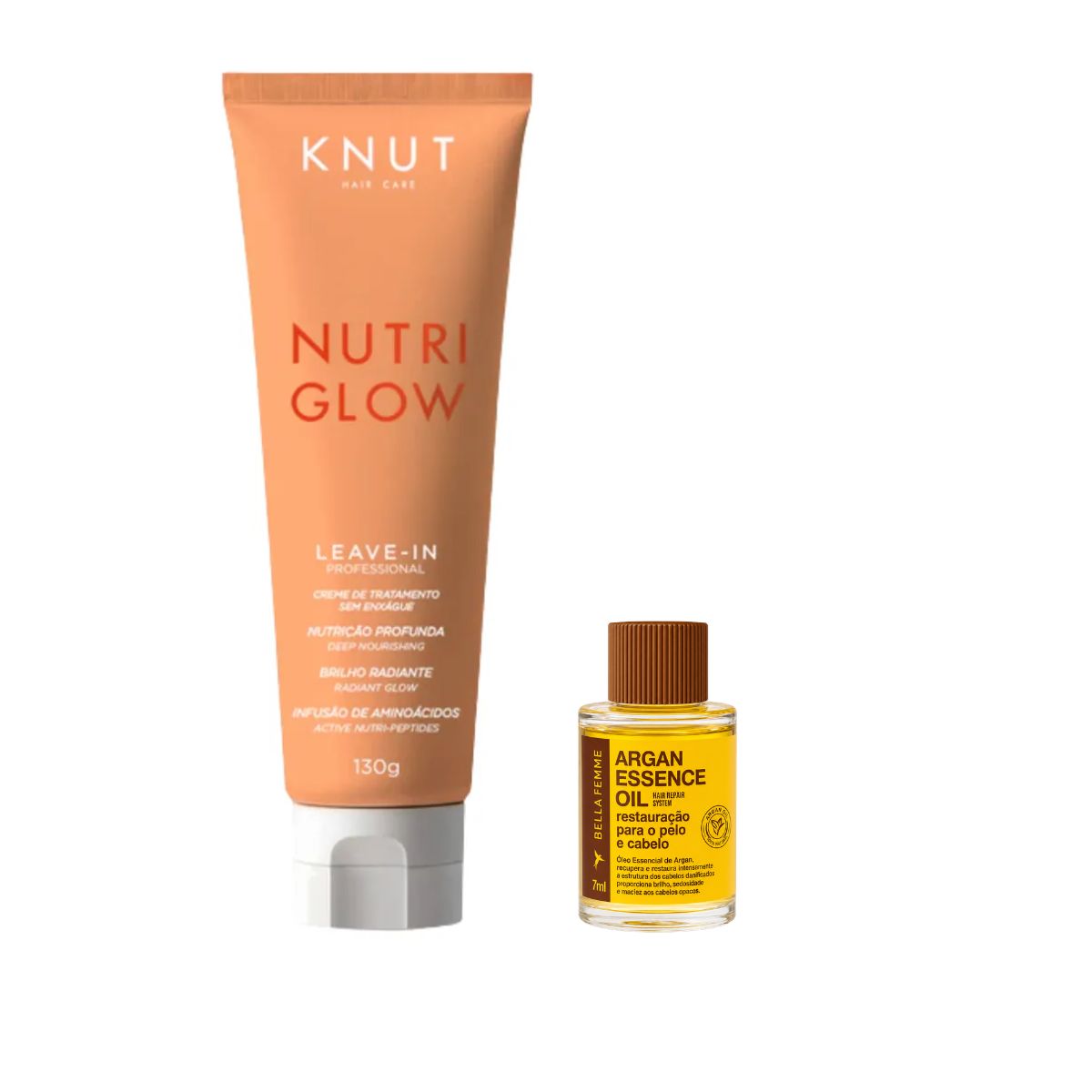 KIT KNUT LEAVE-IN CREME NUTRIGLOW KNUT 130G COM ÓLEO